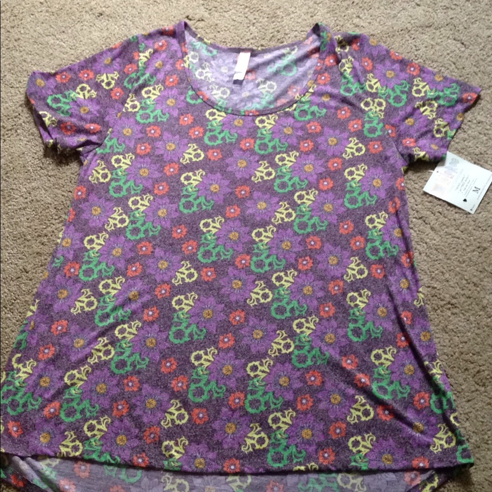 LuLaRoe purple floral Tunic